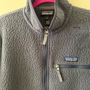 Patagonia Gray Fleece Puffer Jacket